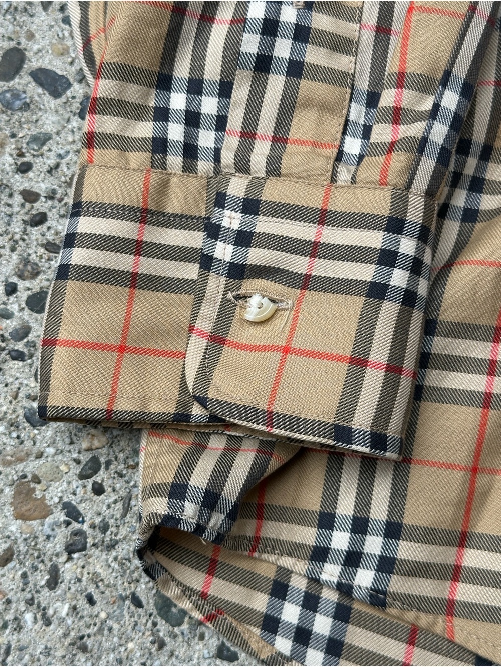 Vintage 90s Bootleg Burberry Nova Check Button Up - Picture 3 of 5